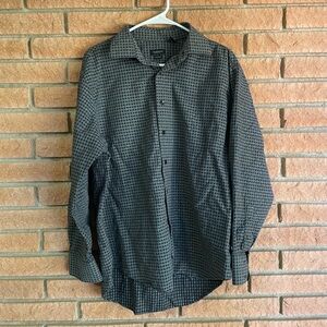Van Heusen Men's Dark Gray Checkered Shirt